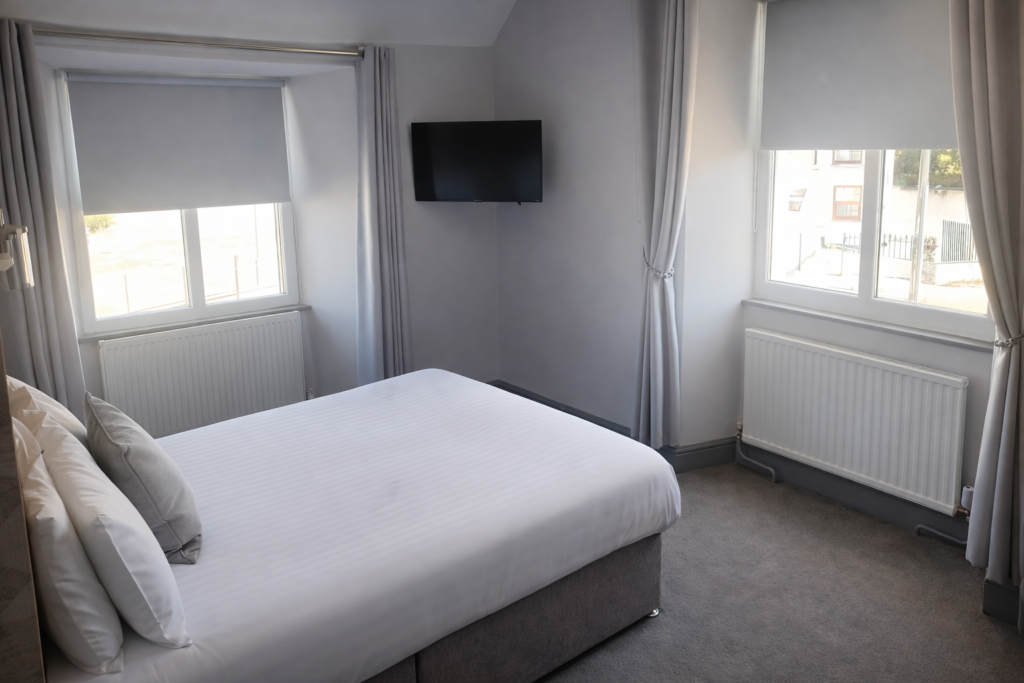 Bright double room with large windows at Valley Hotel Anglesey