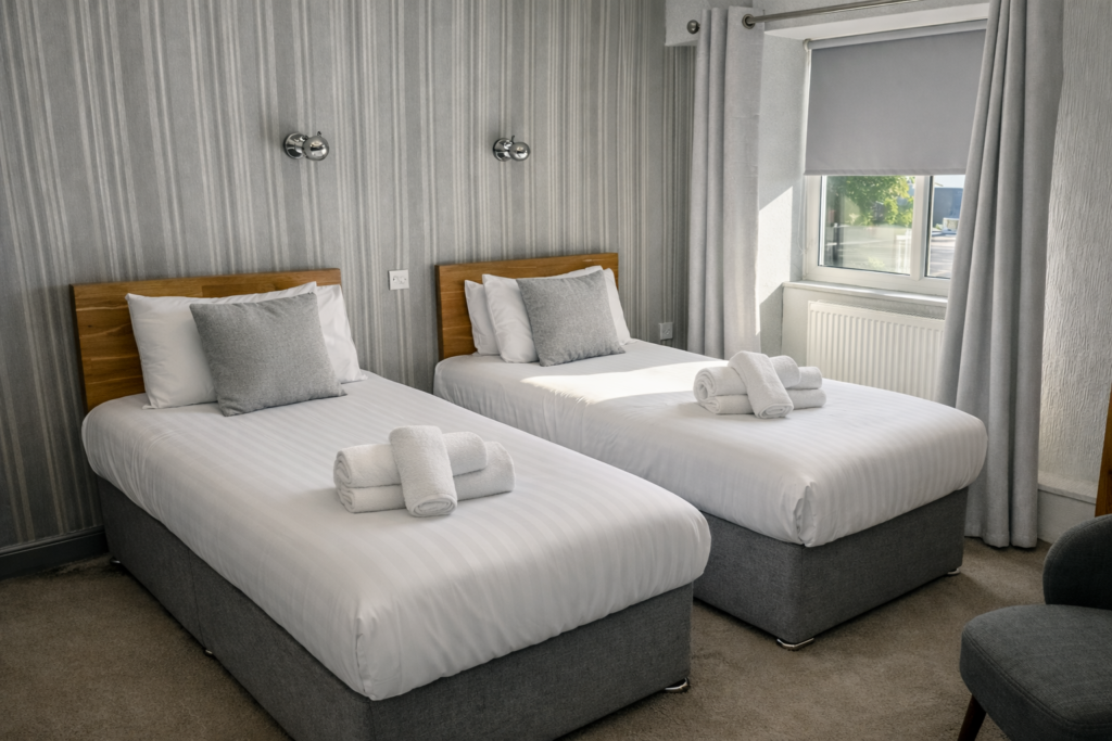 Twin room at Valley Hotel in Valley near Holyhead, Anglesey